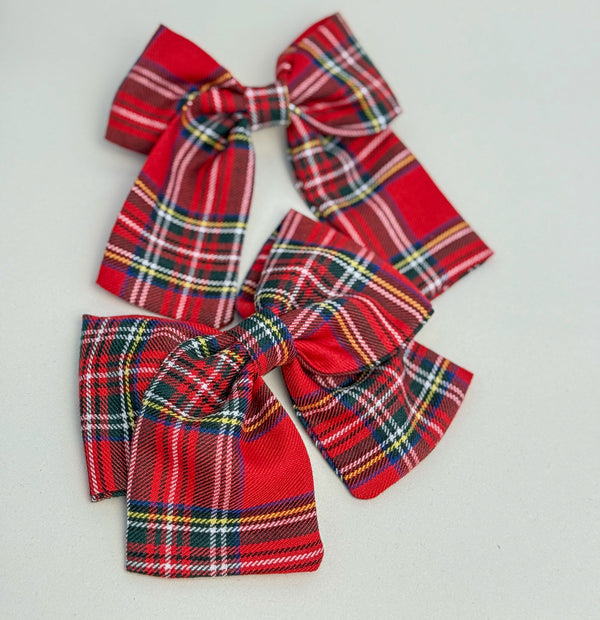 Large hair bow “Red “