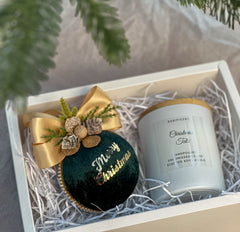 Christmas Bauble and Candle gift set Gabificent