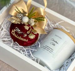 Christmas Bauble and Candle gift set Gabificent
