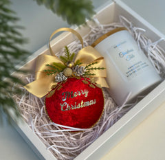Christmas Bauble and Candle gift set Gabificent