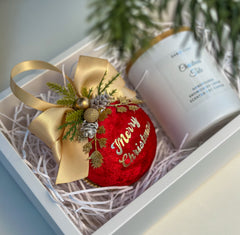 Christmas Bauble and Candle gift set Gabificent