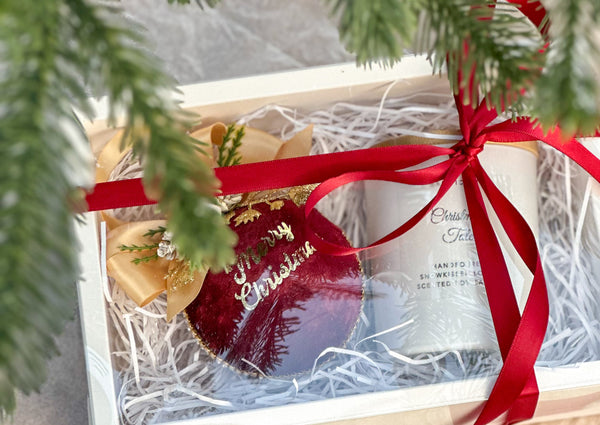 Christmas Bauble and Candle gift set Gabificent