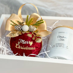 Christmas Bauble and Candle gift set Gabificent