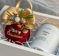 Christmas Bauble and Candle gift set Gabificent