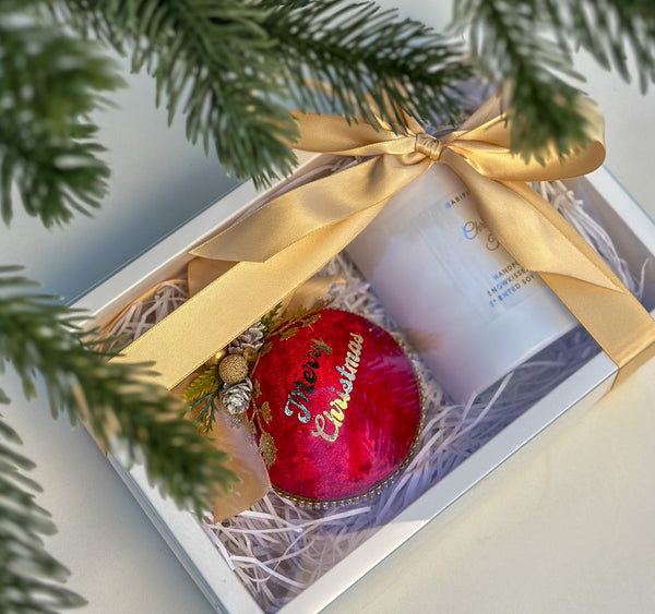 Christmas Bauble and Candle gift set Gabificent