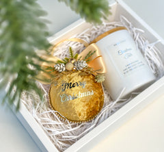 Christmas Bauble and Candle gift set Gabificent