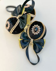 Christmas Baubles - Black - set of 3 Gabificent