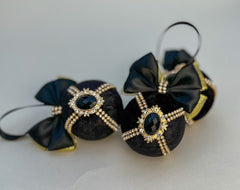 Christmas Baubles - Black - set of 3 Gabificent