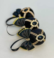 Christmas Baubles - Black - set of 3 Gabificent