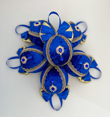 Christmas Baubles - Blue and gold - One piece Gabificent