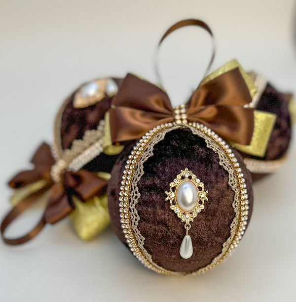 Christmas Baubles - Chocolate Brown - One Piece Gabificent