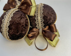 Christmas Baubles - Chocolate Brown - One Piece Gabificent