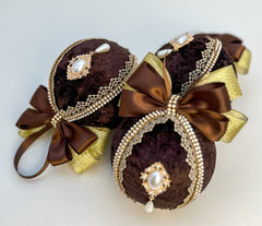 Christmas Baubles - Chocolate Brown - One Piece Gabificent