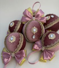 Christmas Baubles - Dusty Pink - Set of 6 Gabificent