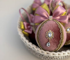 Christmas Baubles - Dusty Pink - Set of 6 Gabificent