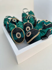 Christmas Baubles - Emerald - set of 6 - Gabificent
