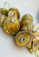 Christmas Baubles - Gold- Set of 6 - Gabificent