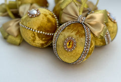 Christmas Baubles - Gold- Set of 6 - Gabificent