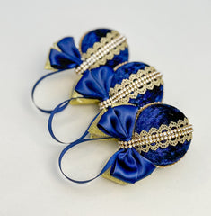 Christmas Baubles - Navy Blue - Set of 3 Gabificent