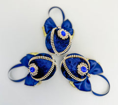 Christmas Baubles - Navy Blue - Set of 3 Gabificent