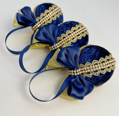 Christmas Baubles - Navy Blue - Set of 3 Gabificent