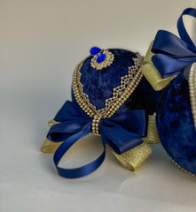 Christmas Baubles - Navy Blue - Set of 6 Gabificent