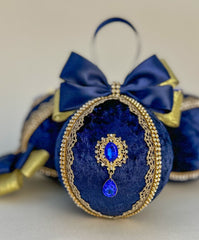 Christmas Baubles - Navy Blue - Set of 6 Gabificent