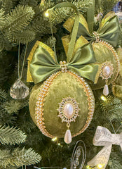 Christmas Baubles - Olive Green - One Piece Gabificent