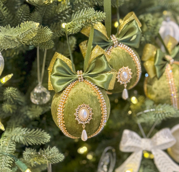 Christmas Baubles - Olive Green - One Piece Gabificent