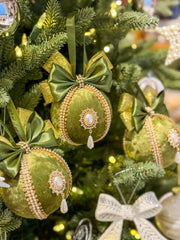 Christmas Baubles - Olive Green - One Piece Gabificent