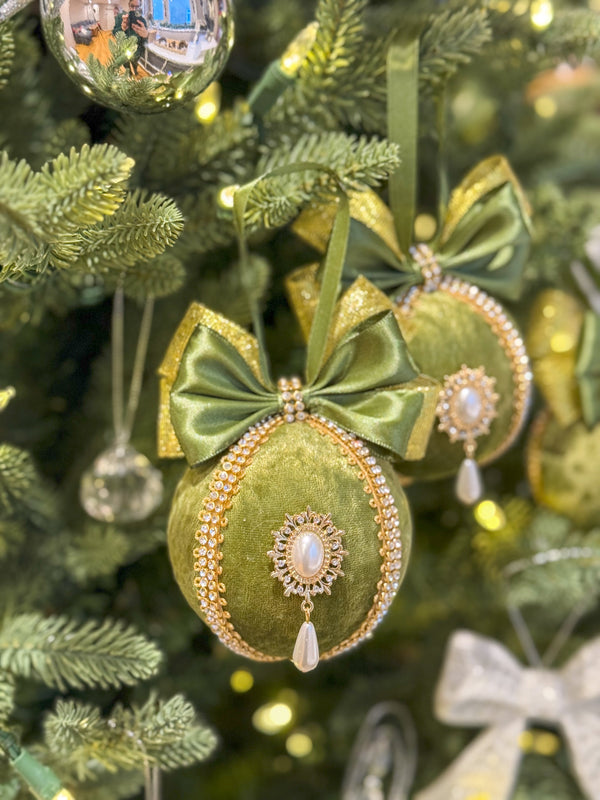 Christmas Baubles - Olive Green - One Piece Gabificent