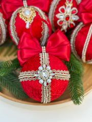 Christmas Baubles - Red Six Baubles Gabificent