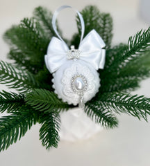 Christmas Baubles - White Gabificent