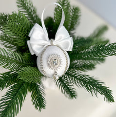 Christmas Baubles - White Gabificent