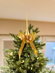 Christmas Baubles and Tree Topper- Gold- Six Baubles and One Tree Topper Gabificent