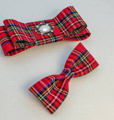 Christmas Bow Hair Clip set Gabificent