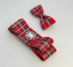 Christmas Bow Hair Clip set Gabificent