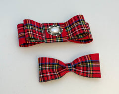 Christmas Bow Hair Clip set Gabificent