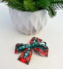 Christmas Bow - Traditional Red and Green Gabificent