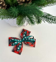 Christmas Bow - Traditional Red and Green Gabificent