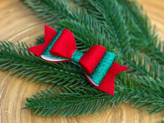 Christmas Hair Bow Clip set Gabificent