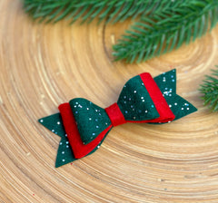 Christmas Hair Bow Clip set Gabificent