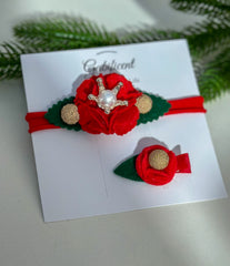 Christmas Hair Clip and headband set Gabificent
