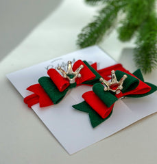 Christmas Hair Clip and headband set Gabificent