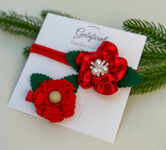 Christmas Hair Clip and headband set Gabificent