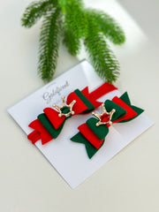 Christmas Hair Clip and headband set Gabificent