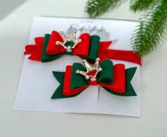 Christmas Hair Clip and headband set Gabificent