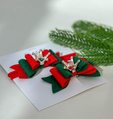 Christmas Hair Clip and headband set Gabificent