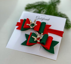 Christmas Hair Clip and headband set Gabificent