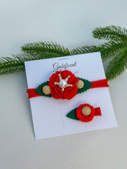 Christmas Hair Clip and headband set Gabificent